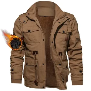 Men's Winter Military Jackets Fleece Lined Hooded Coats