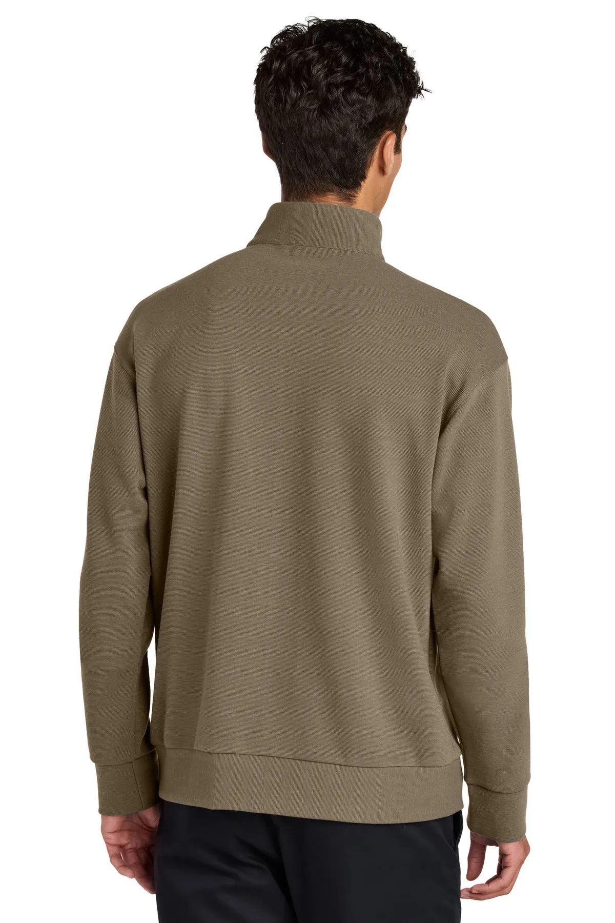 Mercer Mettle Linear Texture 1/4-Zip MM3040 Warm Taupe