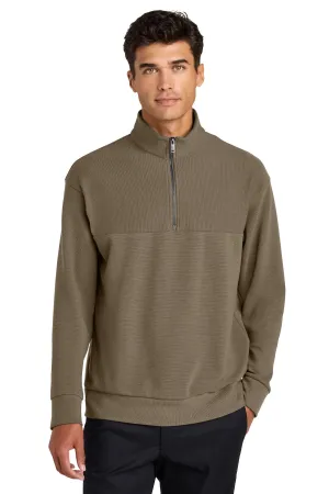 Mercer Mettle Linear Texture 1/4-Zip MM3040 Warm Taupe