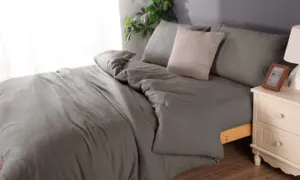 Microflannel duvet cover and sheet comb set king charcoal