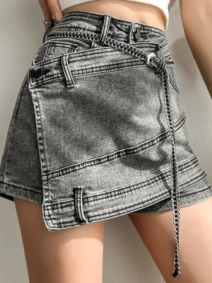Mirani – Women's Elegant Layered Shorts in Grey