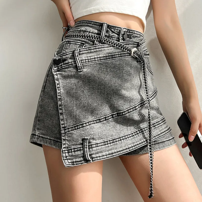 Mirani – Women's Elegant Layered Shorts in Grey