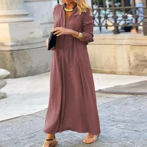 Nainsi® | Simple long women's dress
