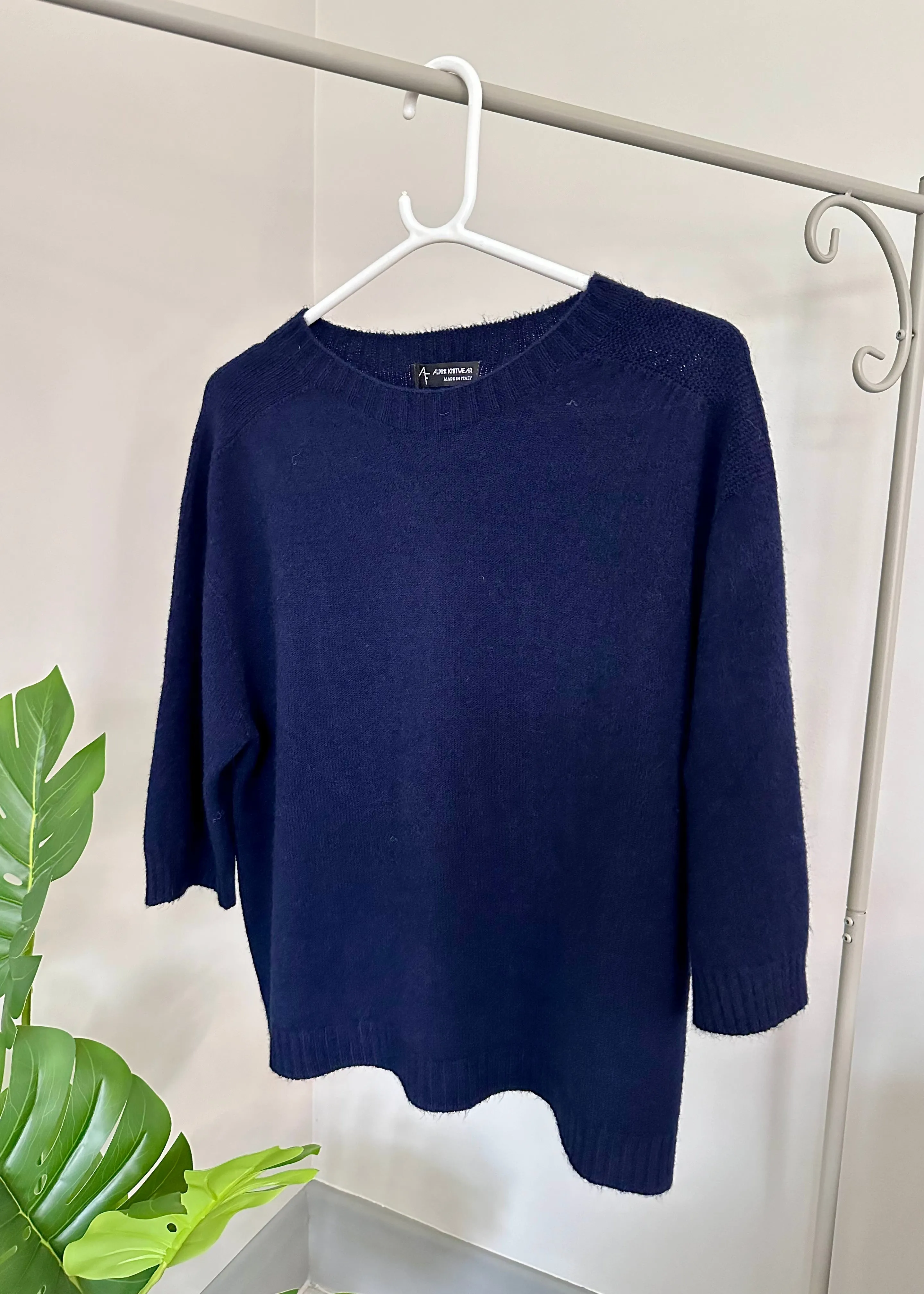 Navy Half Sleeve Jumper