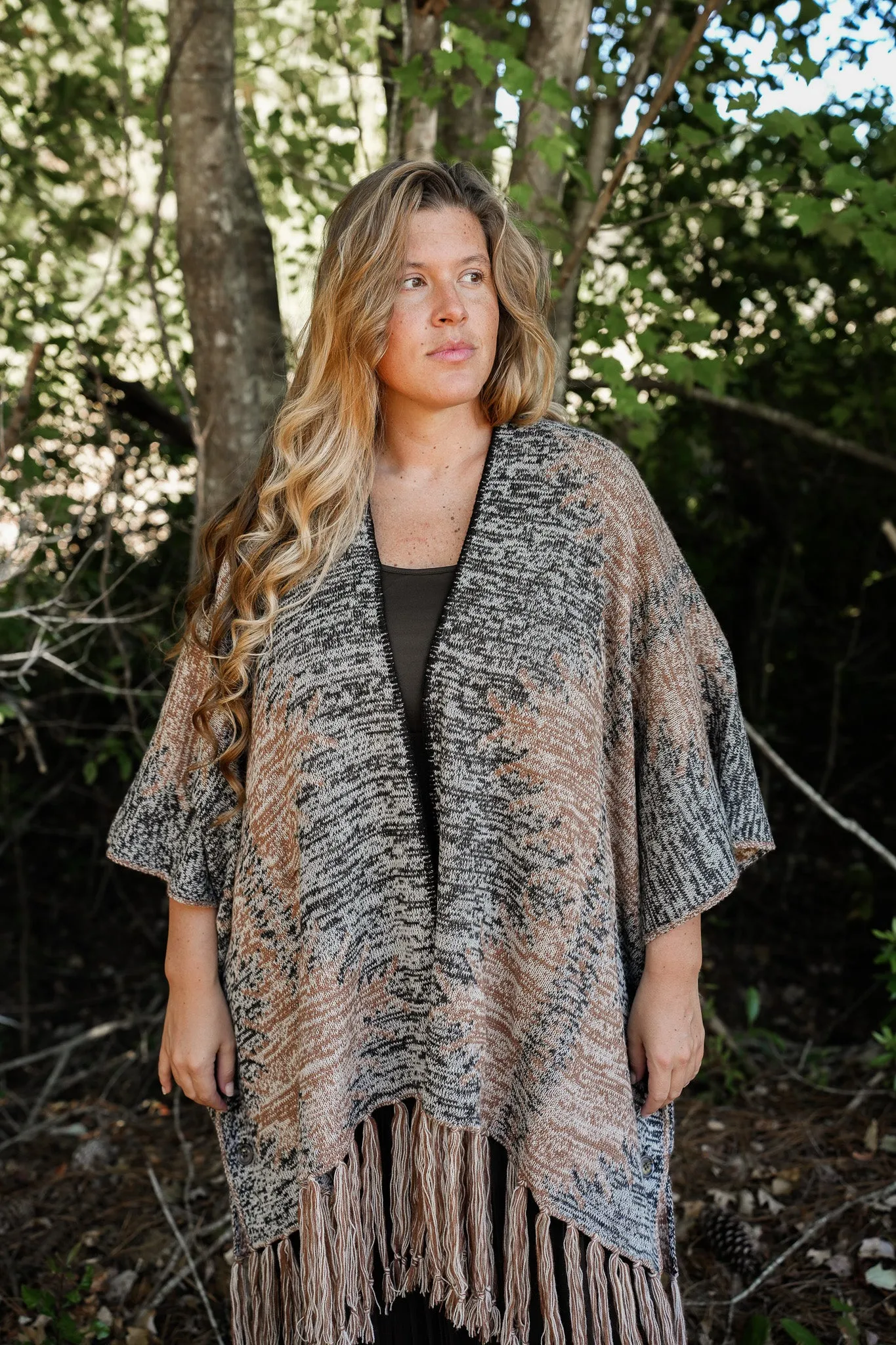 Nevada Fringed Shawl Cardigan