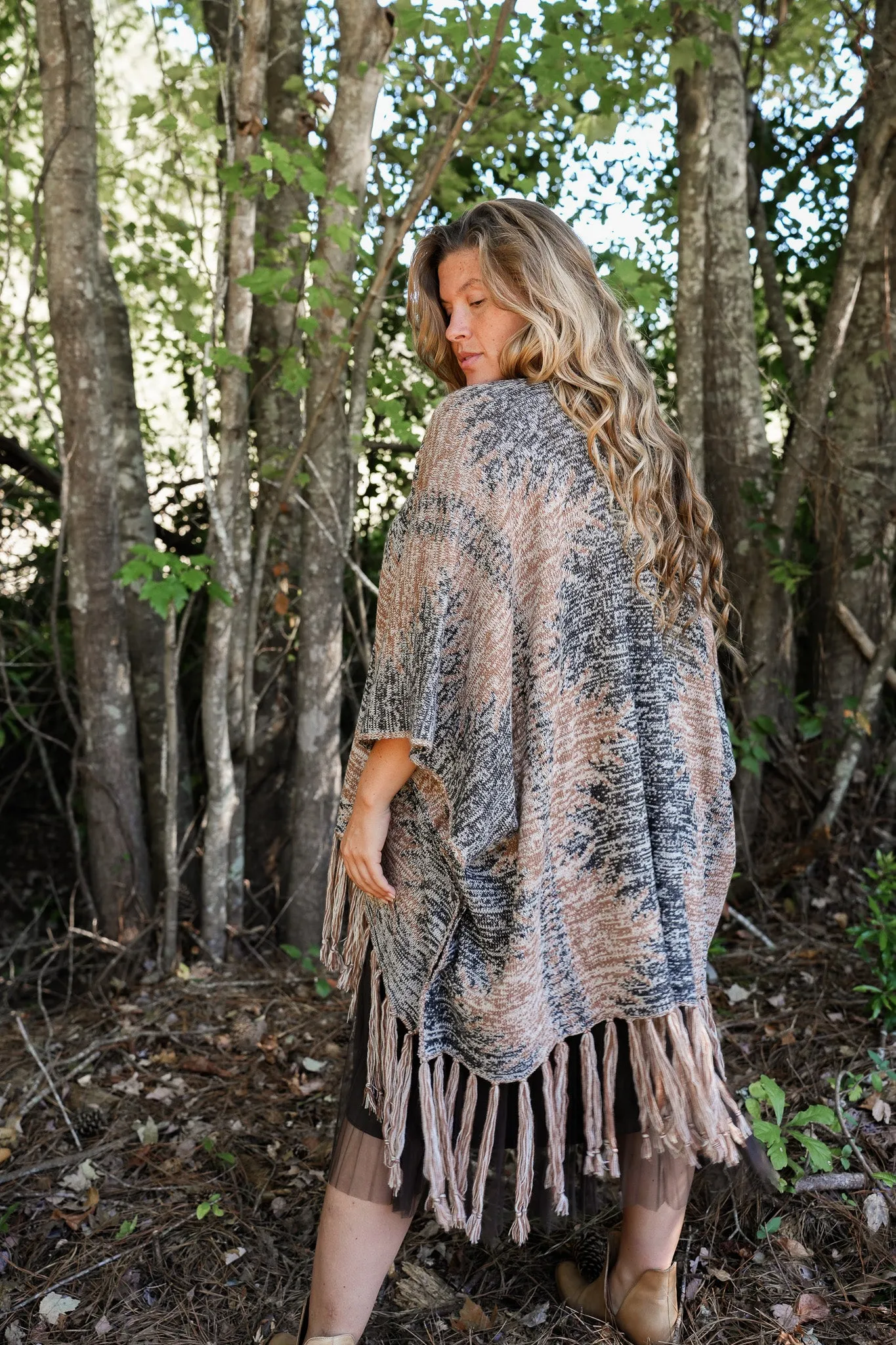 Nevada Fringed Shawl Cardigan