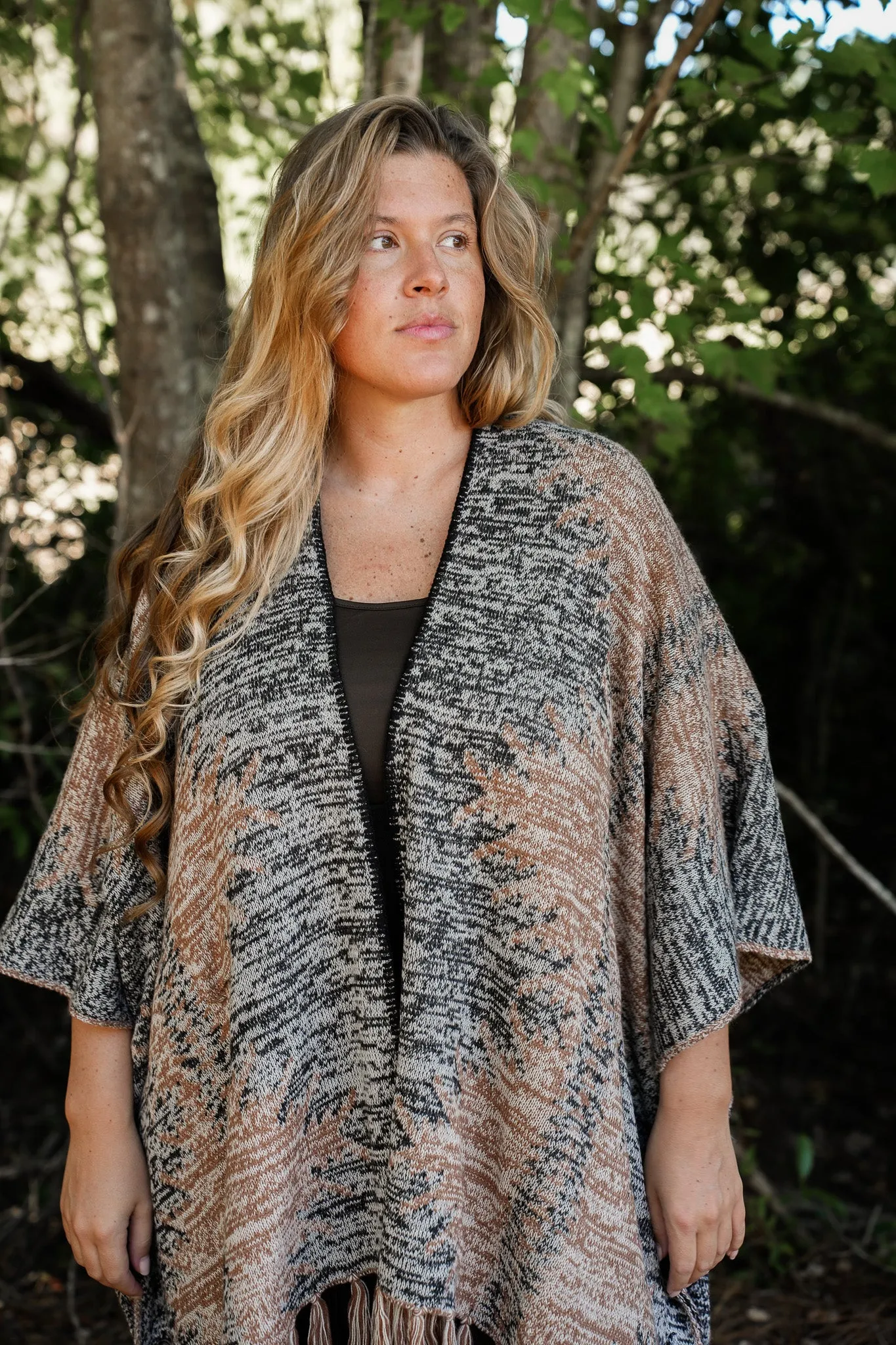 Nevada Fringed Shawl Cardigan