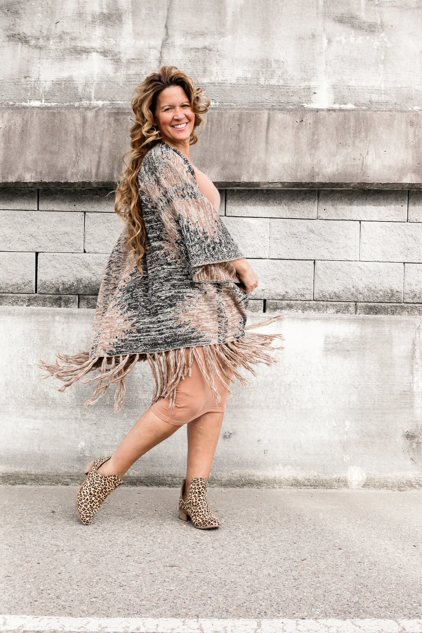 Nevada Fringed Shawl Cardigan