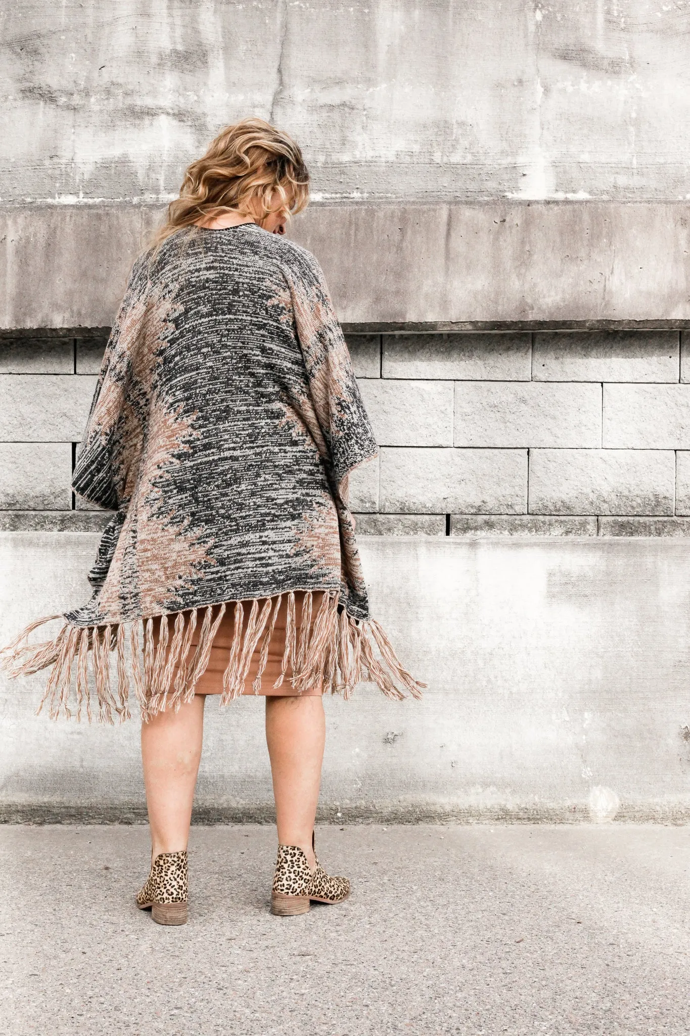 Nevada Fringed Shawl Cardigan