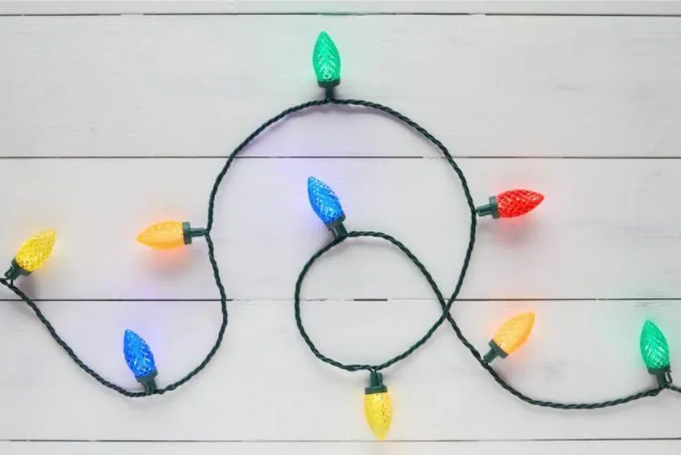 New Home Accents Holiday 100L Multi Faceted Christmas C9 LED String Lights, lights come on a large round reel! These are quite costly to buy retail!