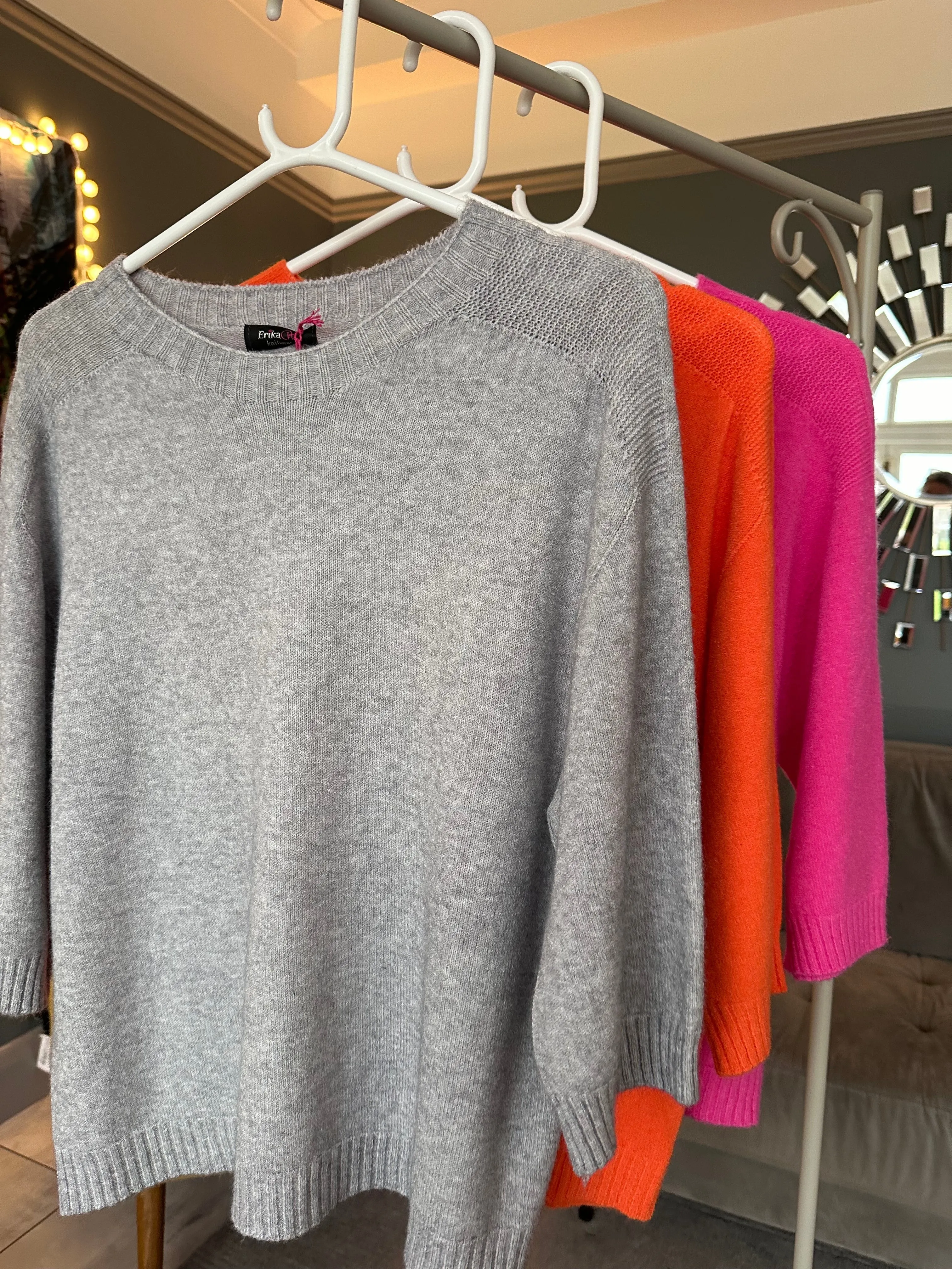 Oatmeal Half Sleeve Jumper