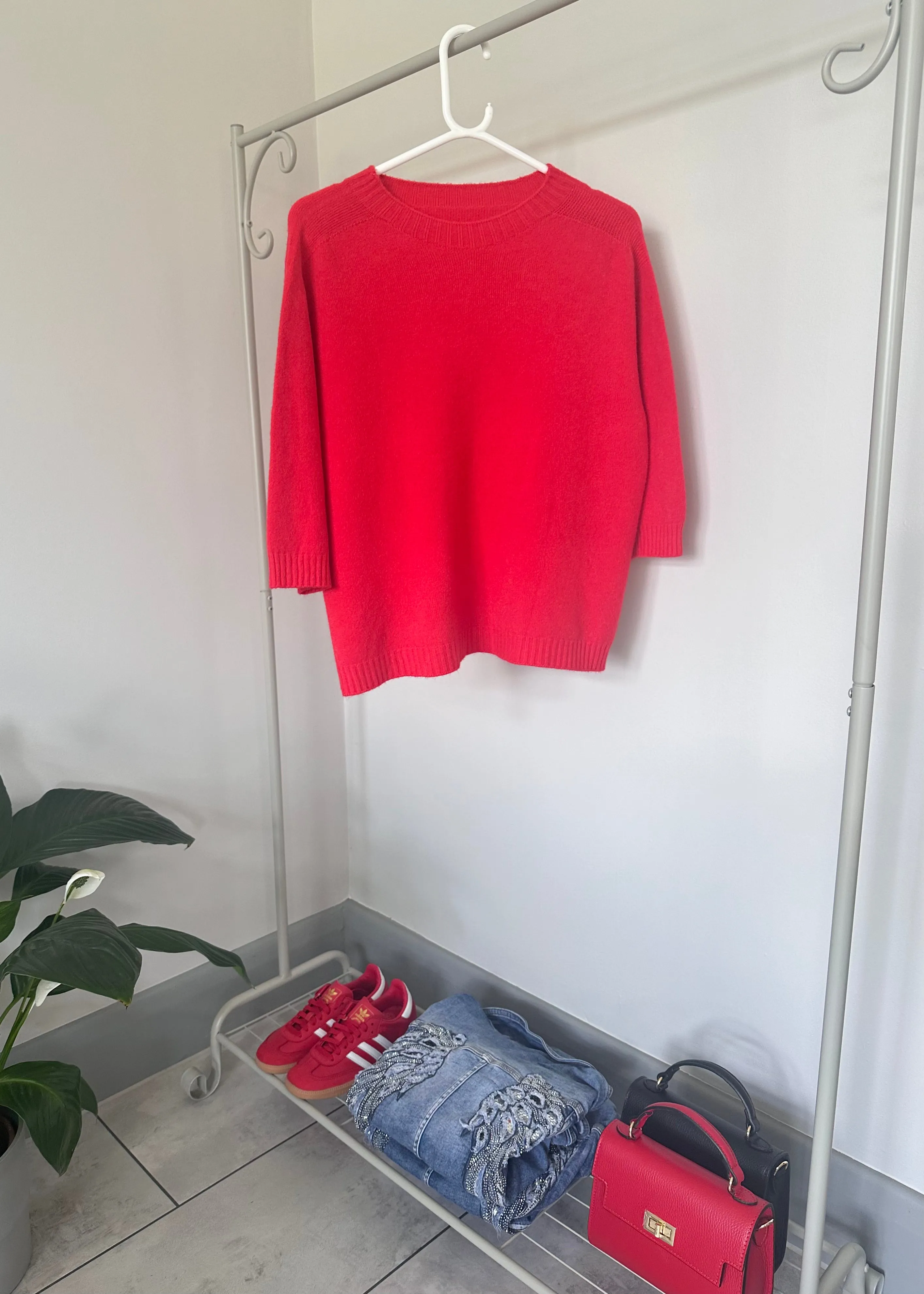 Oatmeal Half Sleeve Jumper