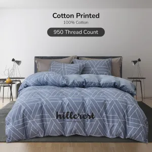 Online Exclusive Cotton Prints 950TC Fitted Sheet Set / Bed Set - HC0924 - 5