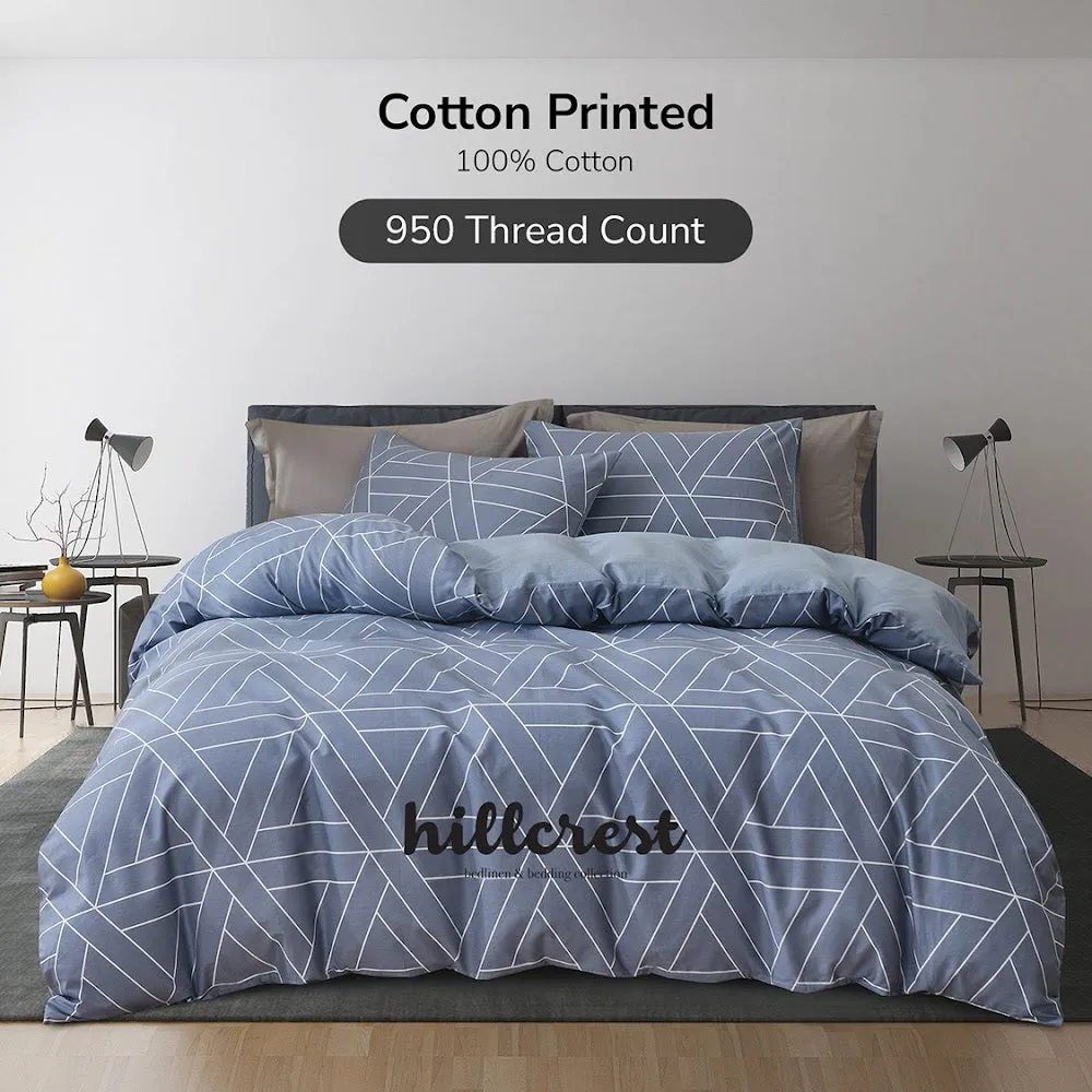 Online Exclusive Cotton Prints 950TC Fitted Sheet Set / Bed Set - HC0924 - 5