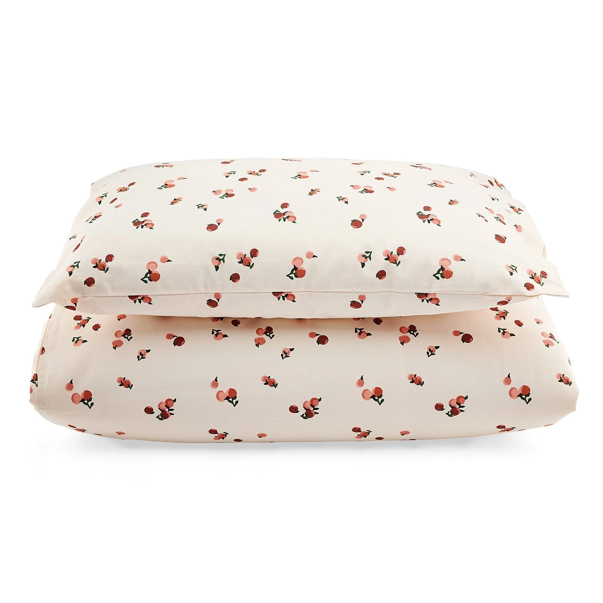 Organic Cotton Cot and Single Bedding Sets (Peaches)