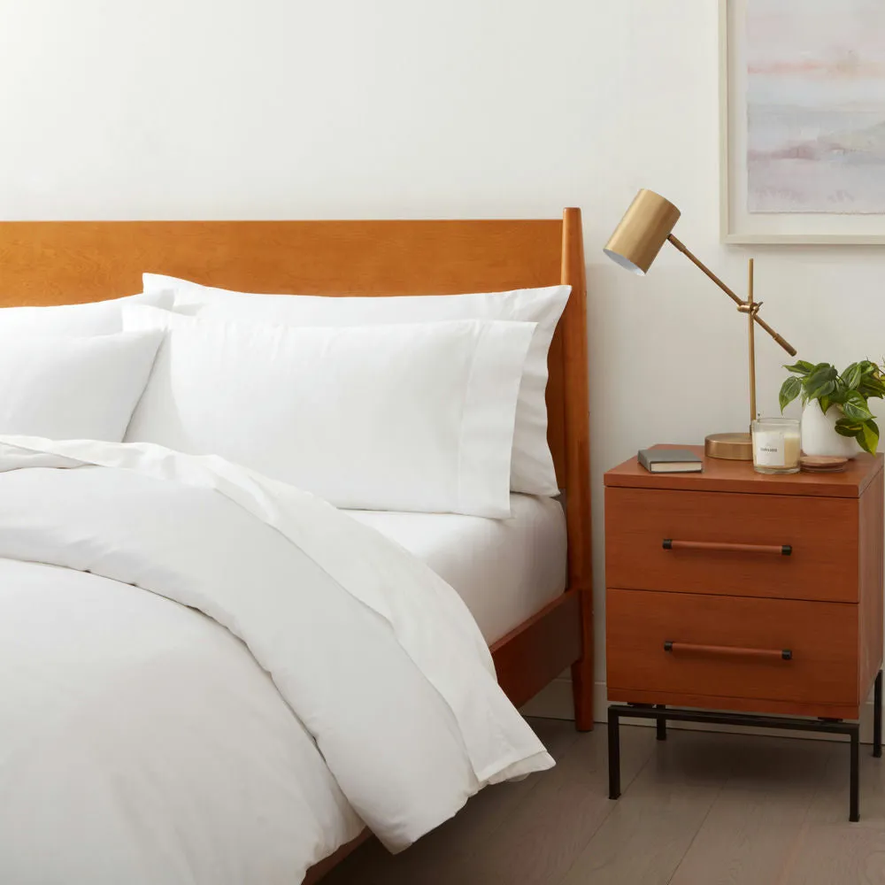 Organic Twin Duvet Cover and Fitted Sheet Set