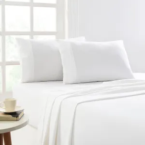 Park Avenue 175 GSM Egyptian Cotton Flannelette  Plain dyed Sheet Sets - Snow