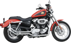 Paughco 7194SBS 1 3/4in. Side-by-Side Upsweep Fishtail Exhaust System - Chrome
