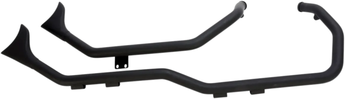 Paughco 7194SBSB 1 3/4in. Side-by-Side Upsweep Fishtail Exhaust System - Black