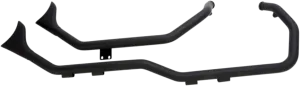 Paughco 7194SBSB 1 3/4in. Side-by-Side Upsweep Fishtail Exhaust System - Black