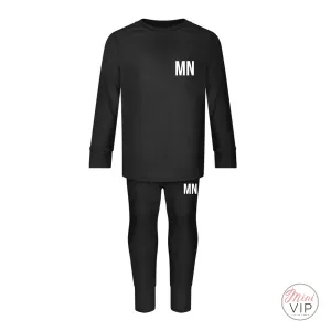 Personalise your own Black Cotton Lounge Suit