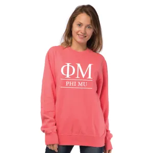 Phi Mu Vintage Color Crewneck Sweatshirt