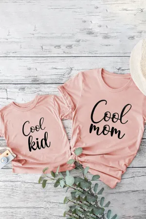 Pink Family Matching Cool Kid Crewneck Short Sleeve Girl's Top