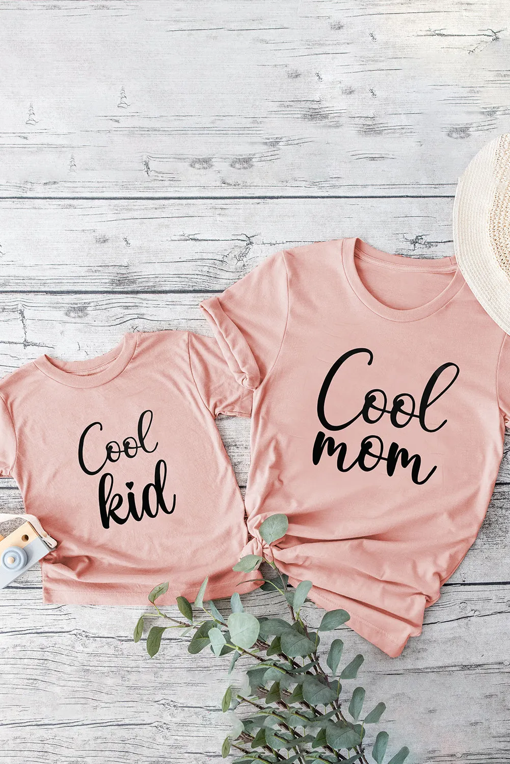 Pink Family Matching Cool Kid Crewneck Short Sleeve Girl's Top