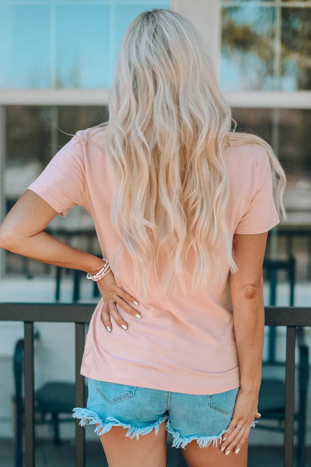 Pink Family Matching Cool Mom Crewneck Short Sleeve Top
