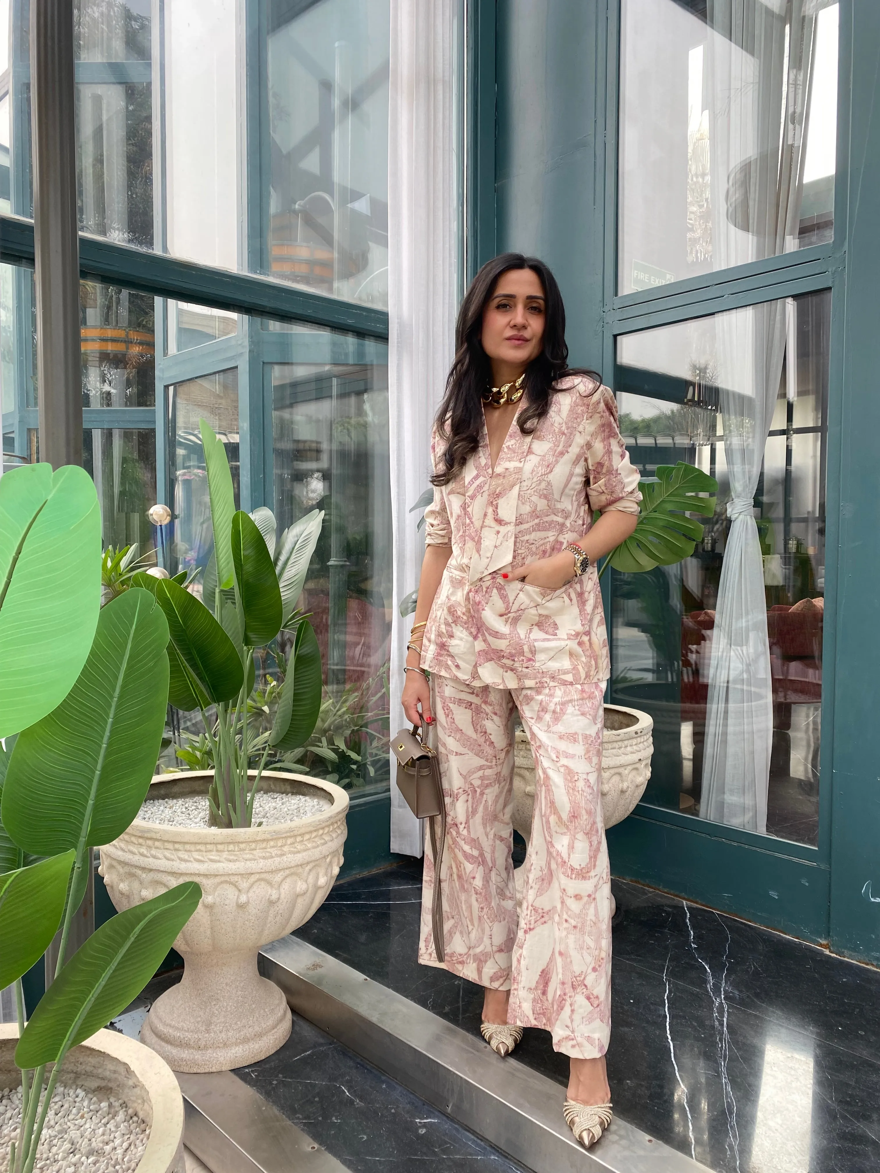 Pink Foliage Blazer