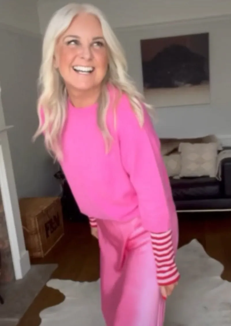 Pink Half Sleeve Jumper