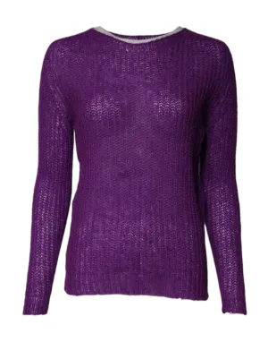 PINK MEMORIES Violet Knitted Long Sleeves Round Neck Sweater
