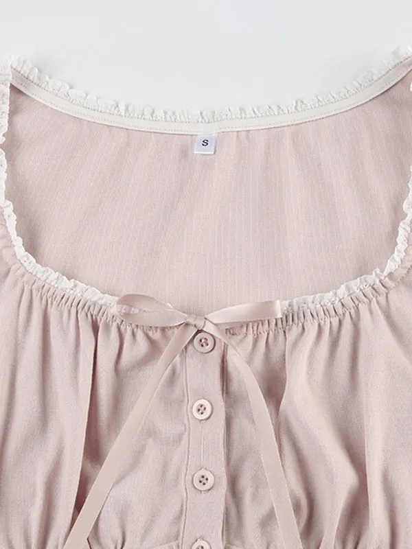 Pink Vintage Casual Short Sleeve T-Shirt