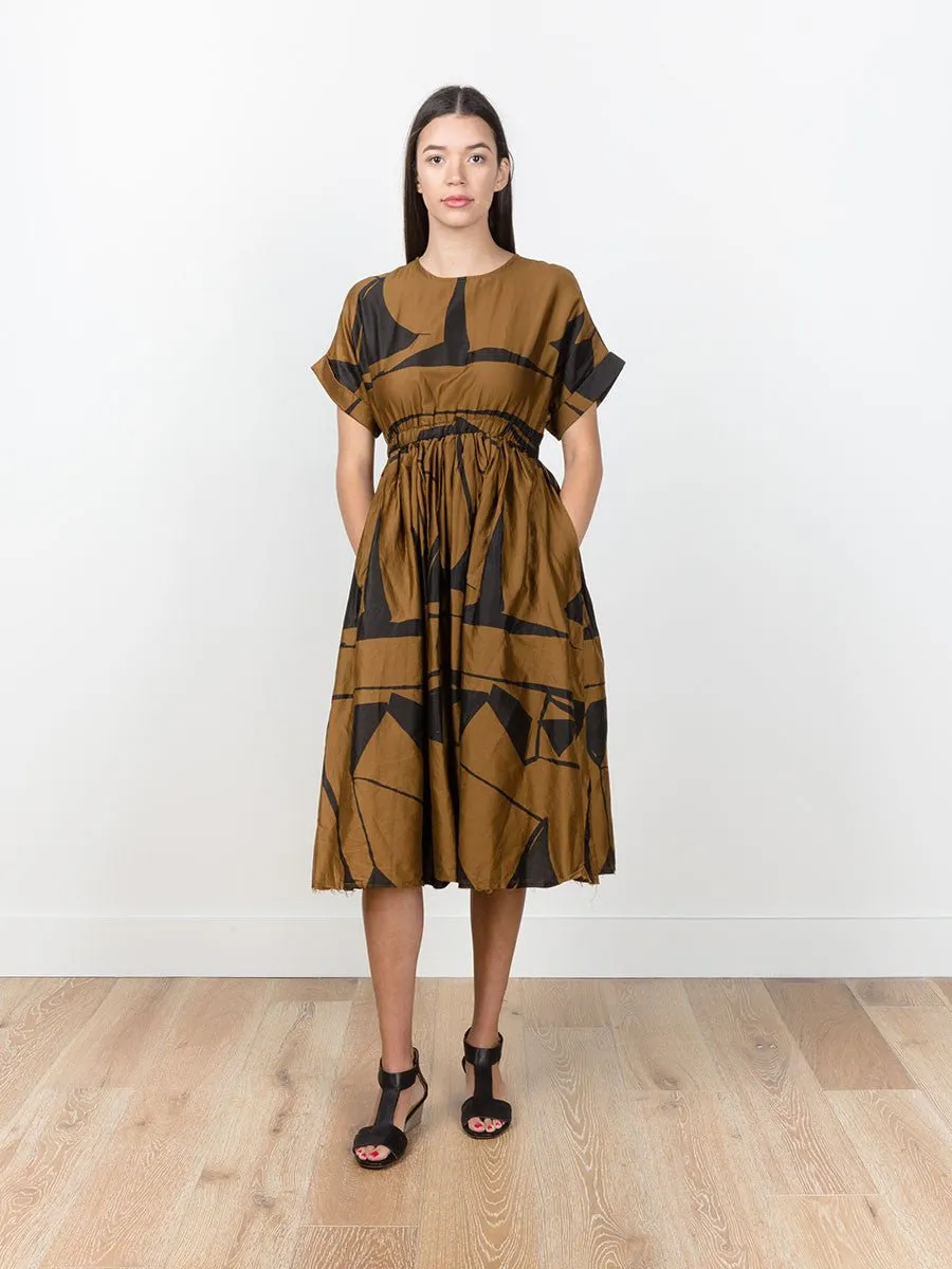 pleated dress - print