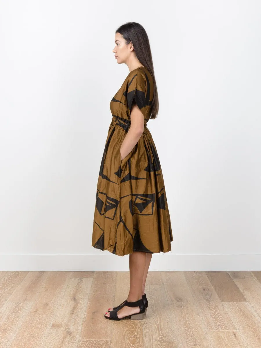 pleated dress - print