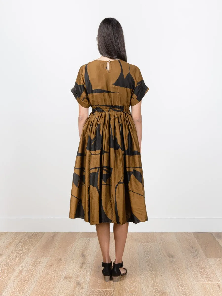 pleated dress - print