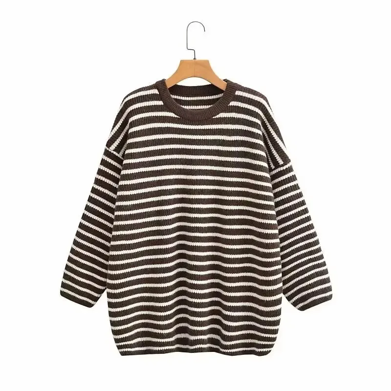 Plus Size Sweater Roomy Mid-Length Crew Neck