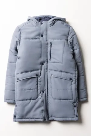 Puffer Parka Jacket Blue