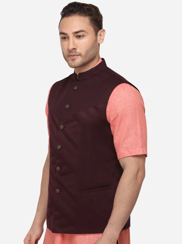 Purple Bandhgala Jacket | JB Studio