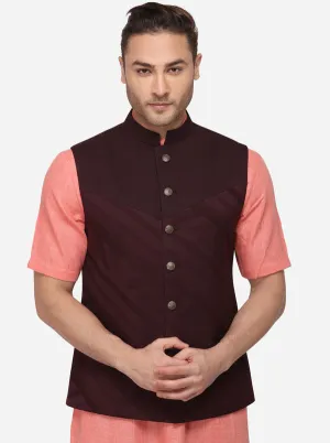 Purple Bandhgala Jacket | JB Studio
