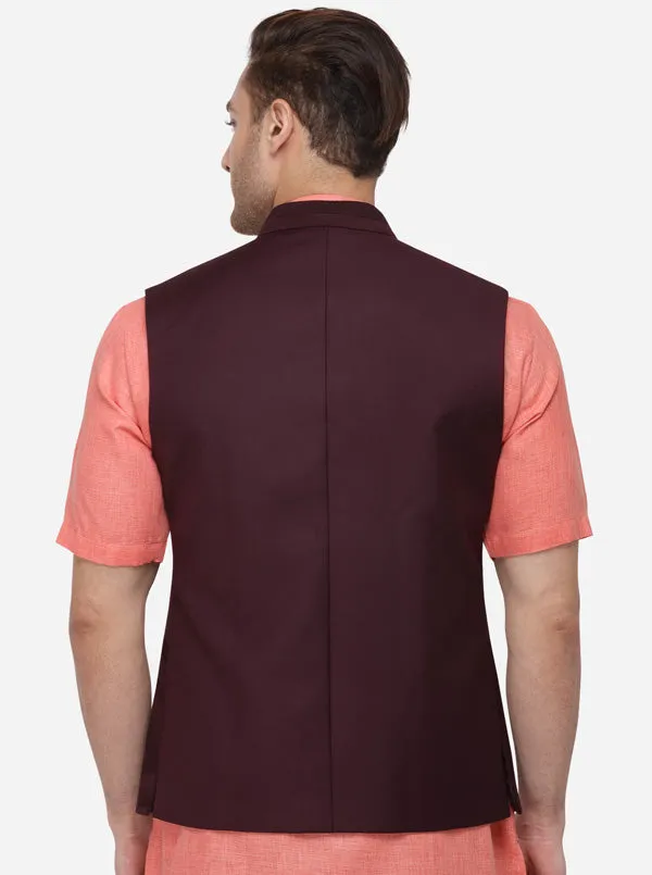 Purple Bandhgala Jacket | JB Studio