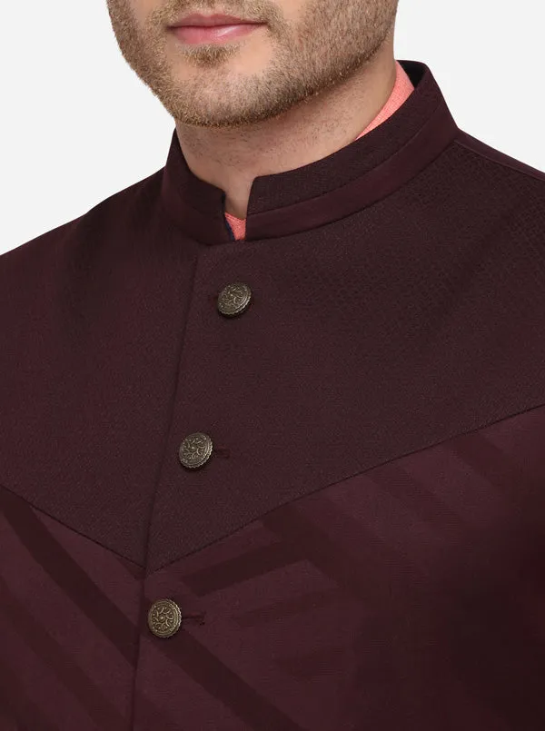 Purple Bandhgala Jacket | JB Studio