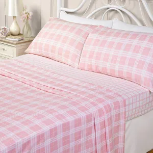 Quebec Flannelette Sheet Set - Pink
