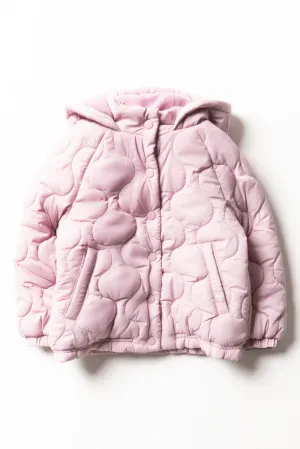 Quilted Hooded Jacket Pink