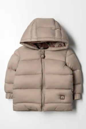 Quilted Puffer Jacket Natural
