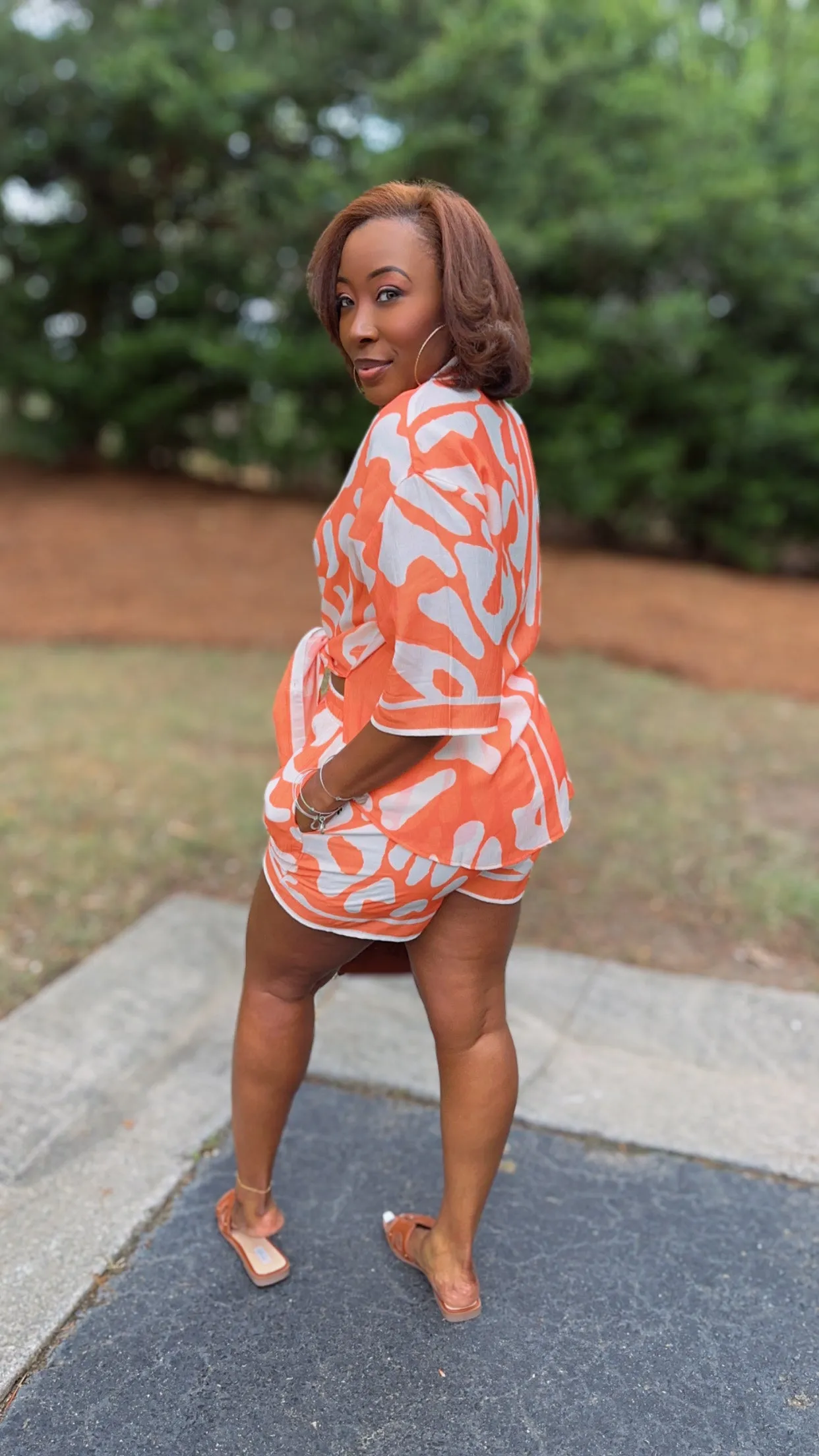 "Peach Please" 2 Piece Short Set