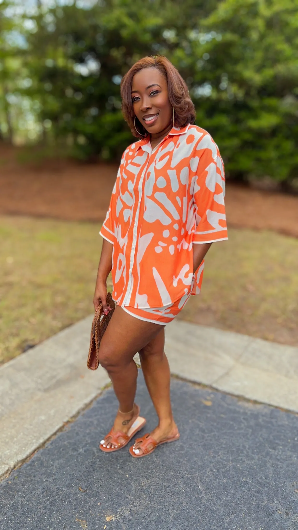 "Peach Please" 2 Piece Short Set