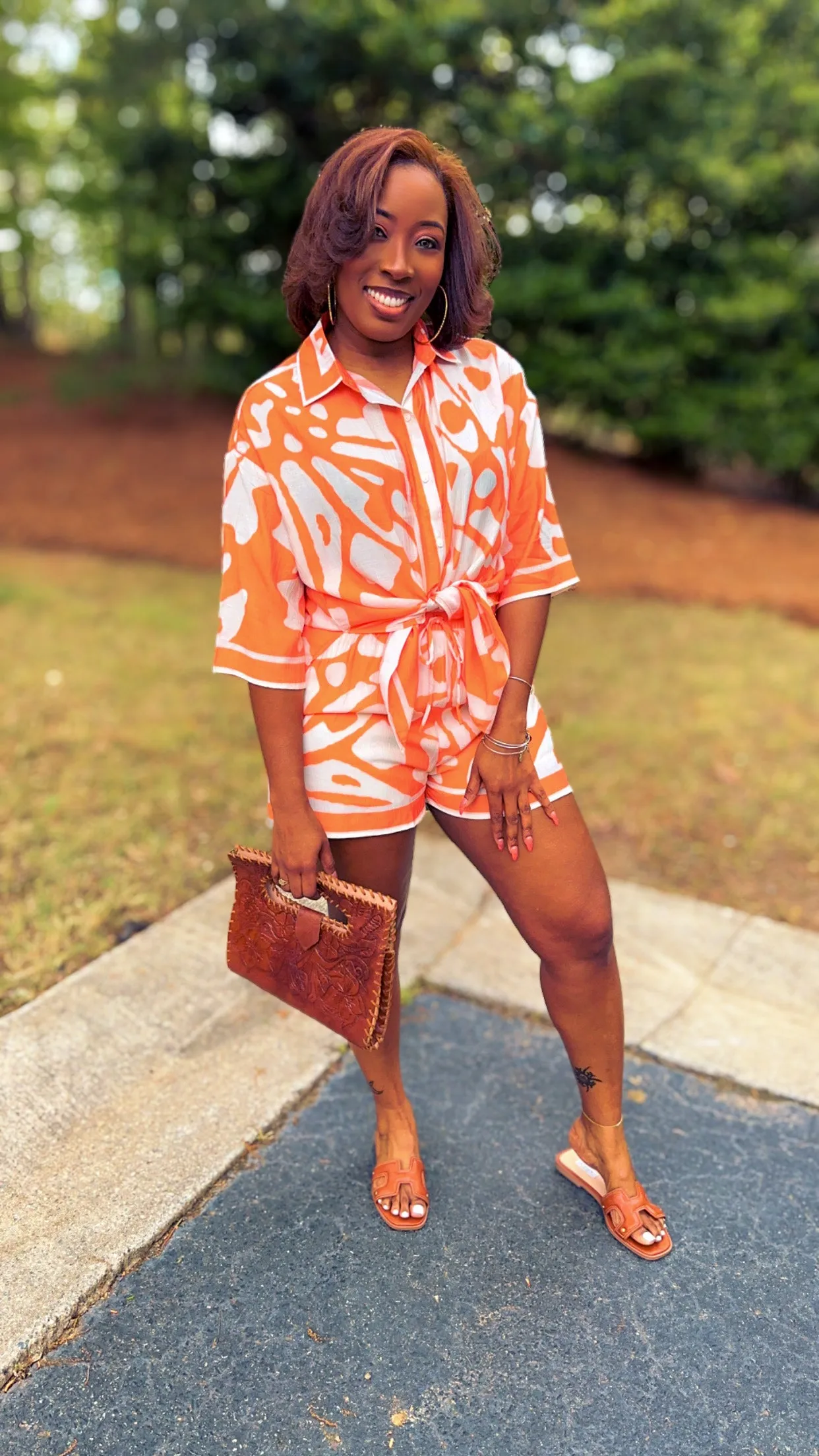 "Peach Please" 2 Piece Short Set