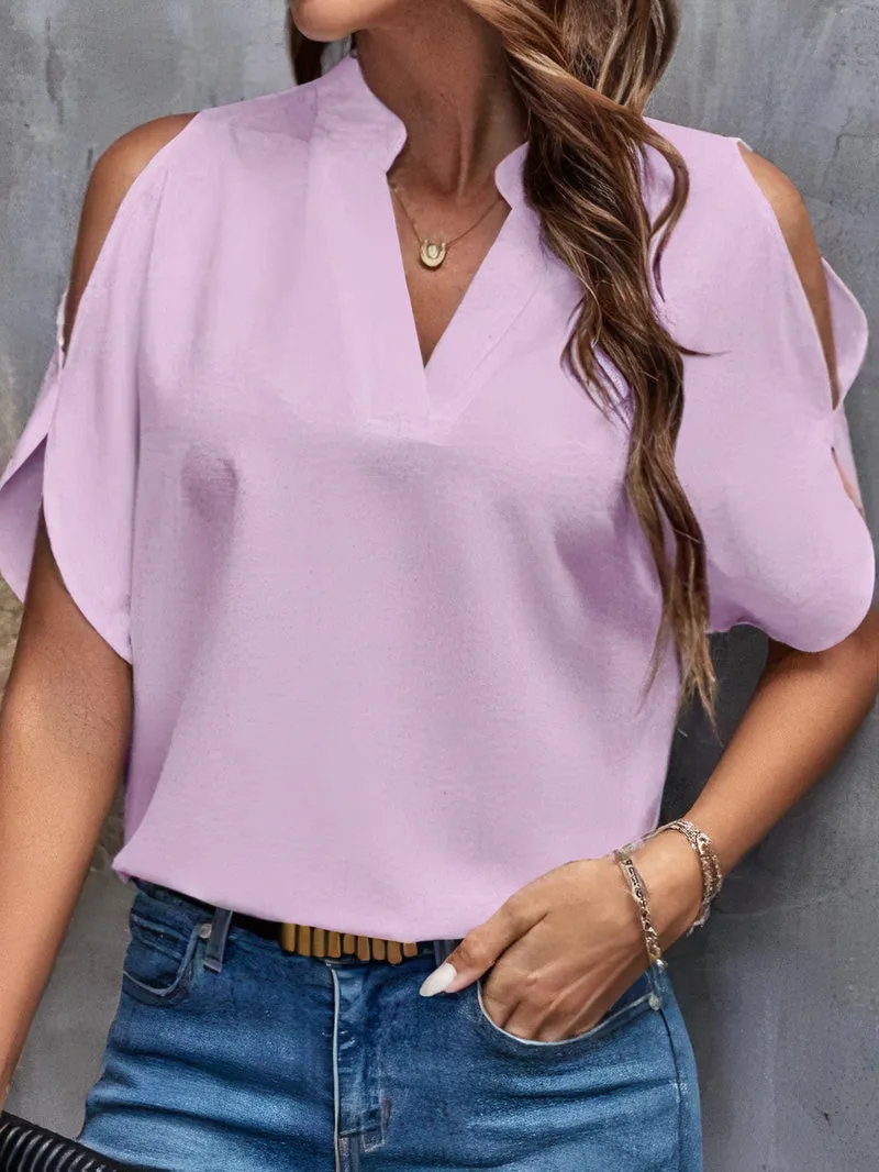 Renata® | Simple Summer Blouse With Notches