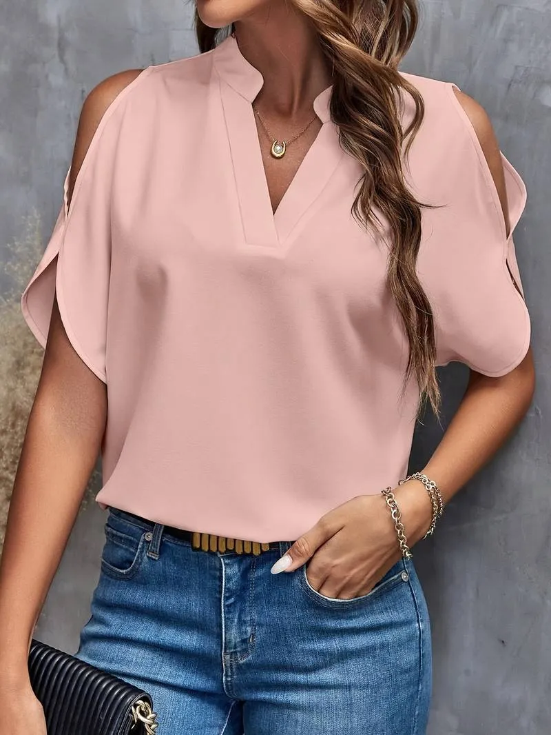 Renata® | Simple Summer Blouse With Notches